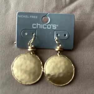 Chico's Textured Gold Earrings
